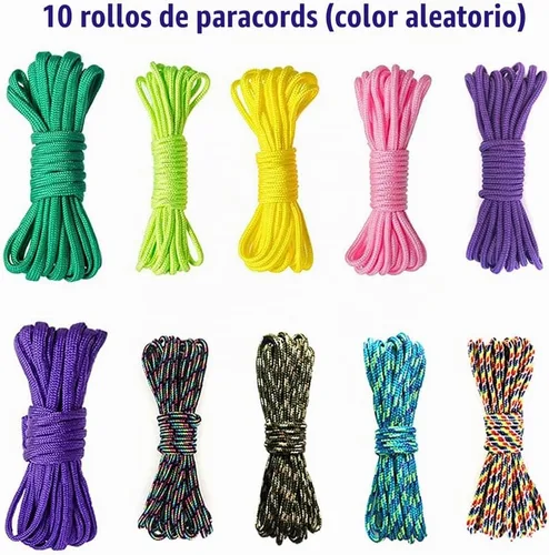 Vista 3 de Afantti - Kit de pulsera de cuerda de paracaídas con 10 cuerdas