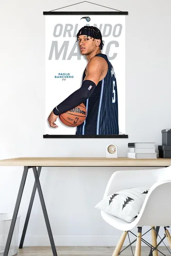 Vista 5 de Trends International NBA Orlando Magic - Póster de pared de Paolo Banchero Feature Series 23 con marco magnético