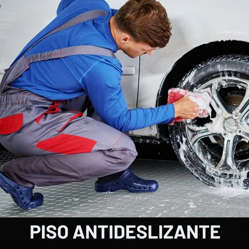 Vista 6 de TUFFIOM Tapete de garaje de 4 x 8 pies, placa de diamante grueso de PVC, rollo de suelo para debajo del automóvil, tapetes de estacionamiento