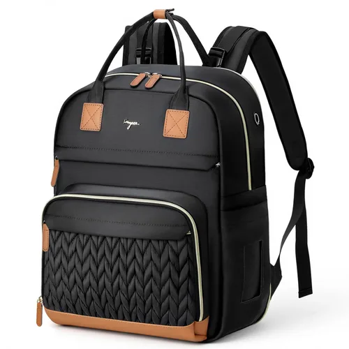 Vista 10 de Mochila para pañales extra grande para 2 niños gemelos, bolsas de viaje para bebé para mamá y papá, 25-37L, expandible, con cambiador, orificio