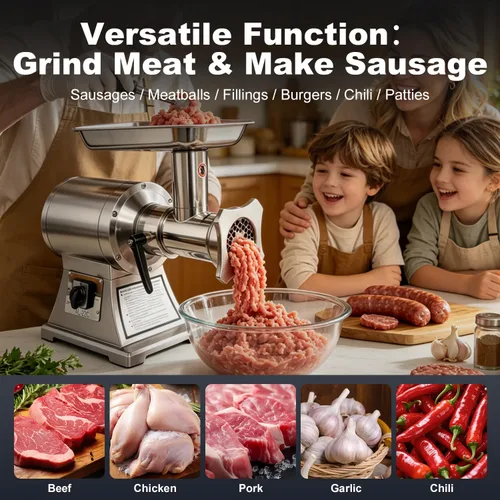 Vista 6 de Commercial Meat Grinder 750W Electric Meat Grinding Machine #22C