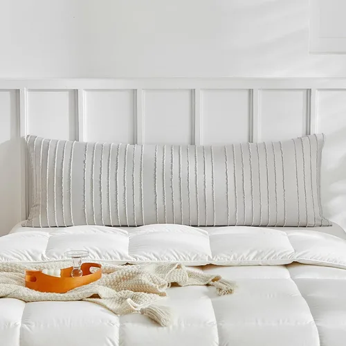 Vista 37 de WARMDERN - Fundas de almohada beige tamaño queen, fundas de almohada estándar, juego de 6 fundas de almohada de microfibra suave, textura boho