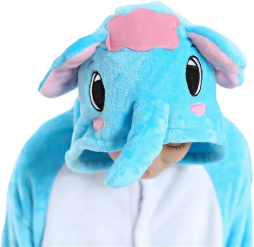 Vista 4 de LeaLac - Pijama unisex para disfraz de adulto M Elefante