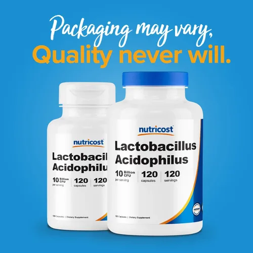 Vista 4 de Nutricost Lactobacillus Acidophilus 10 mil millones de UFC, 120 cápsulas vegetarianas
