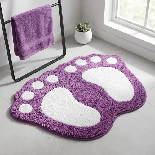 Vista 14 de TOPCHANCES Tapete de baño, antideslizante y grande para pies grandes, tapete de baño absorbente de agua, tapete de microfibra para inodoro, tapete