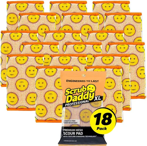 Vista 6 de Esponjas de limpieza grandes de acero de Scrub Daddy - Esponja de acero inoxidable XL de Scrub Daddy para fregar platos - Almohadillas de limpieza
