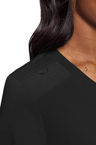 Vista 4 de Med Couture Touch - Camiseta médica con bolsillo en el pecho para mujer