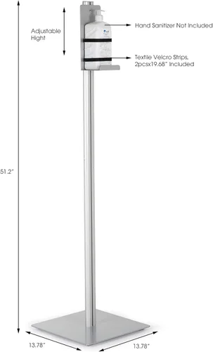 Vista 2 de M&T Displays Soporte universal de suelo para jabón líquido/loción o productos desinfectantes de manos, máscara facial médica, guante desechable