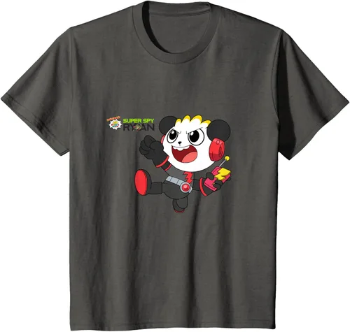 Vista 38 de Ryan's World Super Spy Combo Panda Camiseta, gris, S Asfalto