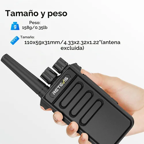 Vista 8 de Retevis Walkie Talkies digitales RT68D con modo analógico y digital
