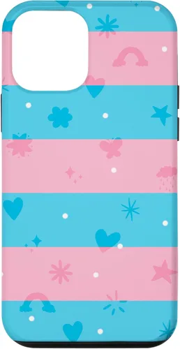 Vista 12 de Funda para iPhone 15 Trans Pride Fun Doodle Style, Transgénero LGBTQ+ Pride