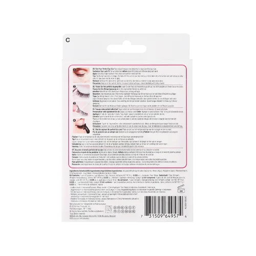 Vista 8 de Kiss Lash-101 - Kit de pestañas postizas todo en uno para principiantes, pestañas de tira reutilizables, fácil de aplicar, 1 par de pestañas