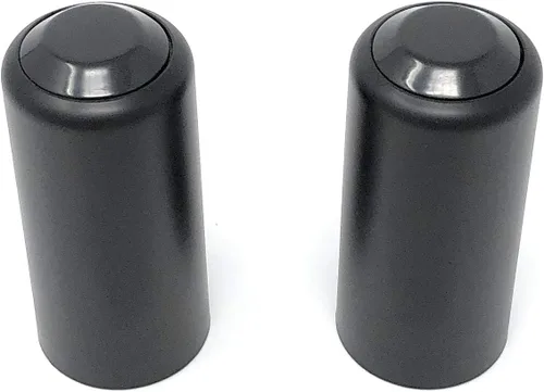 Vista 2 de 2 piezas de repuesto para micrófono de batería de tornillo en tapa/cubierta/taza para Shure PGX/SLX inalámbrico (negro)