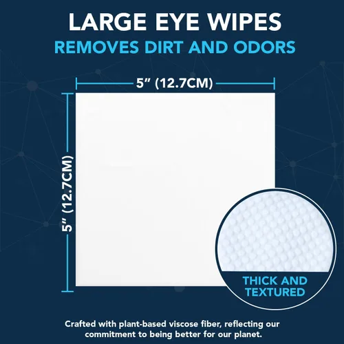 Vista 3 de NOVEHA 100 toallitas para ojos de perro, removedor de manchas de lágrimas para perros, formuladas con manzanilla y aloe para eliminar desechos