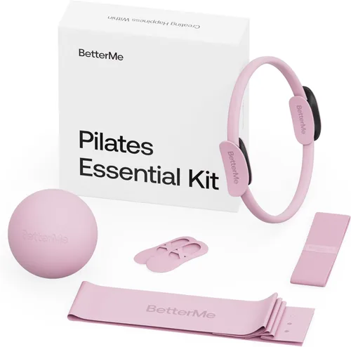 Vista 9 de BetterMe Pilates Essential Kit - Pilates Ring, Long Resistance Bands, Pilates Loop Bands, Ball and More - Complete Home Pilates Kit for Women