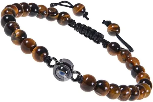 Vista 11 de Elegante pulsera de proyección de cristales que muestra I Loves You en 100 idiomas, gran regalo para amantes y parejas de uso diario