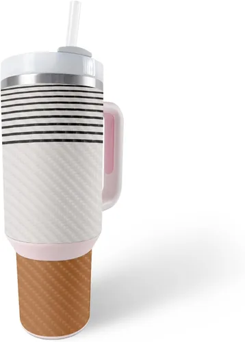 Vista 9 de MightySkins - Funda de fibra de carbono compatible con el vaso Stanley The Quencher H2.0 FlowState de 40 onzas, vida útil, acabado de fibra