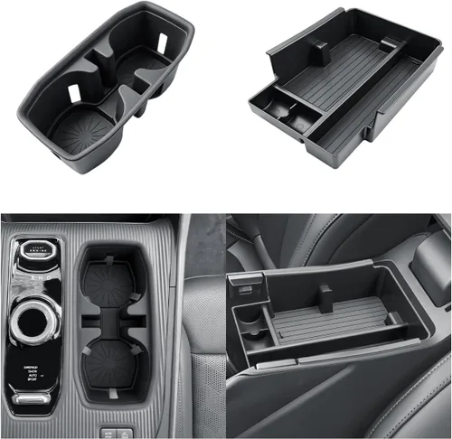 Vista 18 de SKTU Paquete de 2 para Subaru Forester 2025 2026 Organizador de Consola Central para Subaru Forester 2025 2026 Bandeja de Consola y Caja