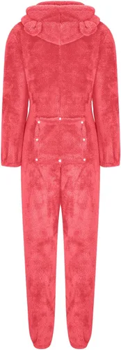 Vista 5 de Pijama sexy de una pieza para mujer, con solapa en el trasero, de forro polar, con capucha, para mujer, ropa de dormir esponjosa