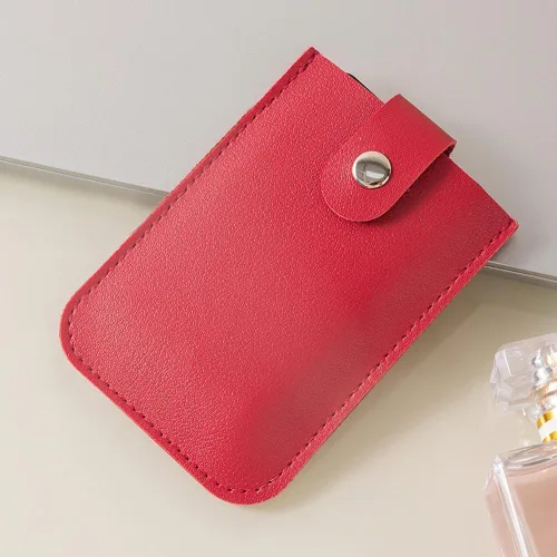 Vista 2 de Cardcarie - Organizador de tarjetas extraíble personalizado, bolsa organizadora de cuero con cierre a presión, soporte para tarjetas extraíble