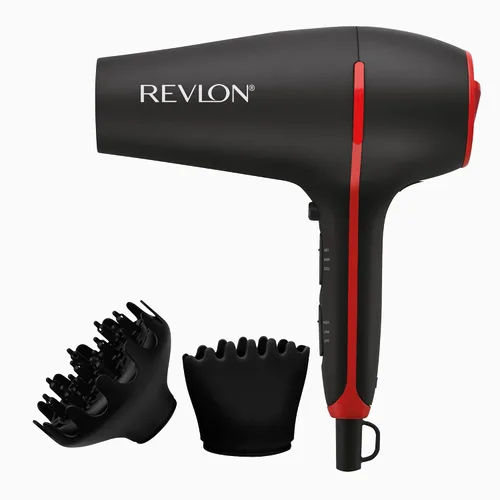 Vista 9 de REVLON SmoothStay - Secador de pelo con infusión de aceite de coco con difusor y concentrador, secador de cerámica iónico para control