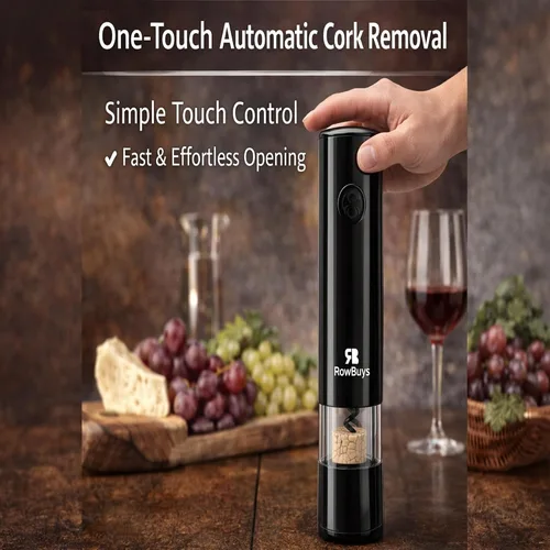 Vista 3 de Abrebotellas de vino eléctrico – Sacacorchos automático recargable con sensor táctil y luz LED Abrebotellas de vino inalámbrico Set de regalo