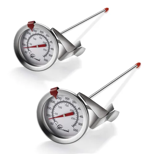 Vista 6 de KT THERMO - Termómetro de freír profundo con lectura instantánea, termómetro de dial, termómetro de carne para cocinar con pincho de acero