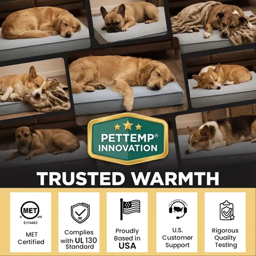 Vista 4 de Cama térmica extragrande para perros con espuma viscoelástica ortopédica, camas de 4 pulgadas de grosor para perros de tamaño grande, sofá