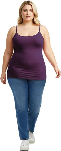 Vista 191 de Emmalise Camisola larga casual básica para mujer, con tirantes ajustables, top en capas