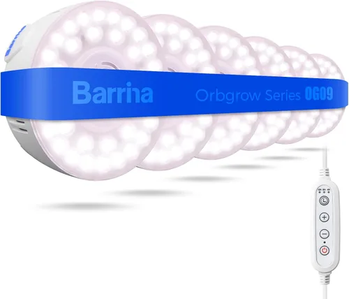 Vista 25 de Barrina Orbgrow OG09 Puck - Luz LED de crecimiento, 5000K 9W (equivalente a 135 vatios), luces de plantas para plantas de interior de espectro