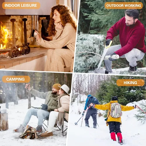 Vista 5 de NOVAYARD Calcetines de esquí de lana merina calcetines térmicos hasta la rodilla calcetines deportivos de snowboard para hombres y mujeres 2 pares