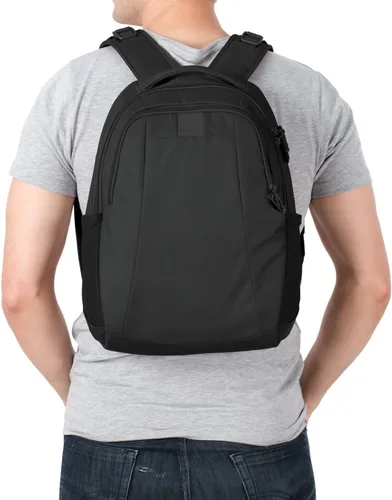 Vista 11 de Pacsafe Metrosafe LS350 - Mochila antirrobo para laptop de 15 litros, Negro, talla única , Pacsafe Metrosafe Ls350 - Mochila de viaje antirrobo
