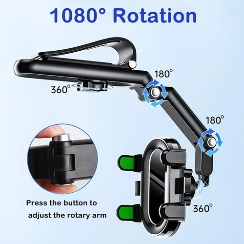 Vista 3 de Soporte giratorio para teléfono con visera solar 360, compatible con iPhone 13 Pro Max/13 Pro/13/12 Pro Max/12 Pro/12, Galaxy Z Fold 3/S21/S22