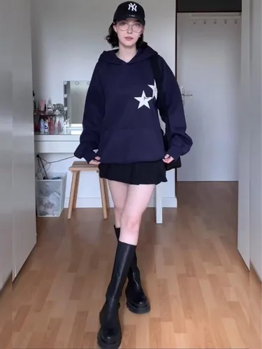 Vista 3 de Aelfric Eden Star Graphic Hoodies Oversized Y2k Hooded Sweatshirt Fashion Hoodie Streetwear Unisex Pullover Tops