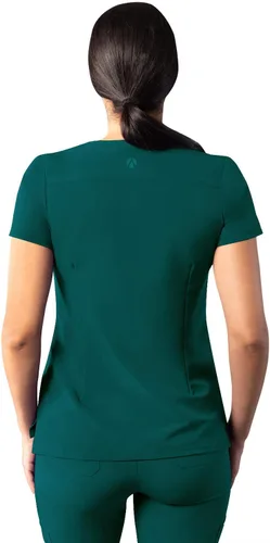 Vista 2 de Adar Addition - Ropa quirúrgica para mujer, moderna camiseta médica con cuello en V