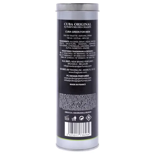 Vista 4 de Cuba Green FOR MEN by Cuba - Espray EDT de 3.3 oz
