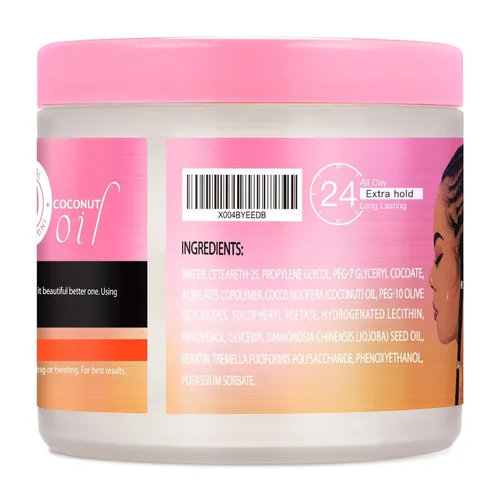 Vista 8 de 13.4oz de trenzado para trenzas, locs, trenzas, sin escamas, gel de trenzado de alta fijación y control de bordes de alto brillo, gel para locs
