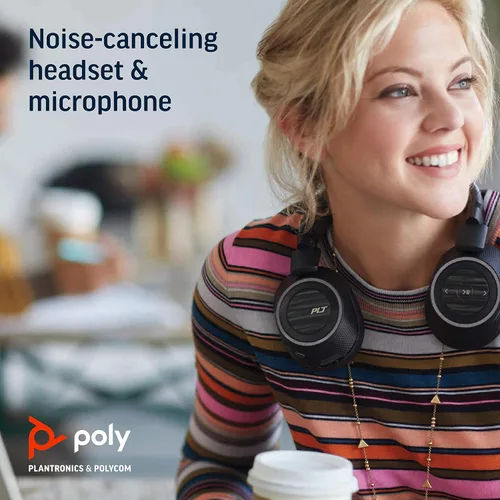 Vista 4 de Poly (Plantronics + Polycom) Plantronics BackBeat PRO 2 - Auriculares inalámbricos con cancelación de ruido, color negro tostado, negro y bronceado