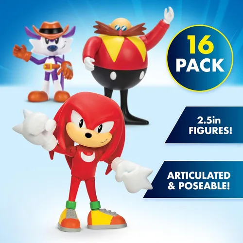 Vista 5 de Sonic The Hedgehog Sonic Super Set 16 Pack Eggman+ Figura [Exclusivo de Amazon] Paquete de 16
