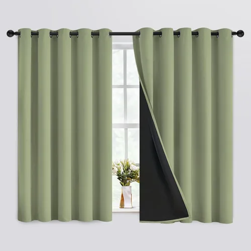 Vista 143 de SimpleHome - Cortinas opacas 100% para recámara, cortinas de ventana con ojales beige, con aislamiento térmico, cortinas de oscurecimiento