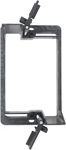 Vista 11 de Caja de soporte de montaje de bajo voltaje de 1 cuadrilla, placa de pared multiusos para paneles de yeso (1 paquete, blanco)