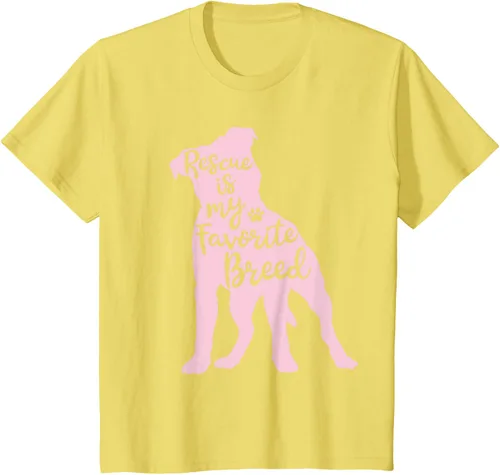 Vista 82 de Pitbull Rescue Is my Favorite Breed Dog Pit Bull Mama - Camiseta, Negro, S