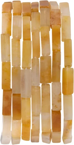 Vista 9 de Cuentas de tubo rectangular de jade africano natural, 0.157 x 0.512 in, 15.0 in/str sueltas semi piedras preciosas para hacer pulseras, collares