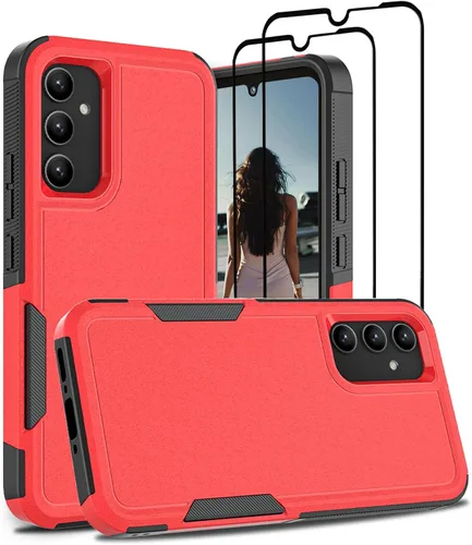 Vista 305 de Jeylly Compatible con Samsung Galaxy A22 5G Funda, Funda Samsung A22 5G con 2pcs protectores de pantalla de vidrio templado