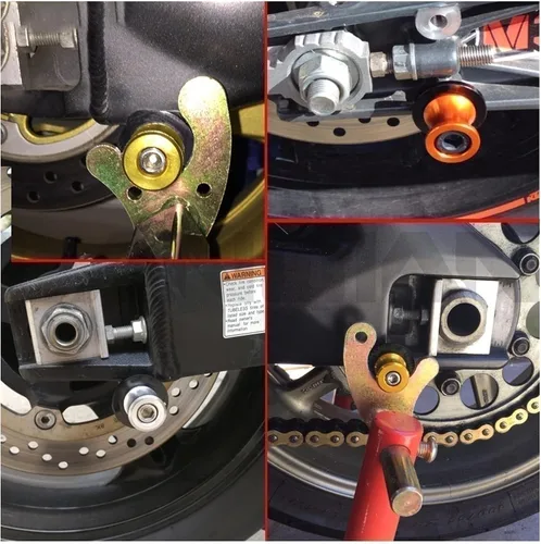 Vista 5 de Para Yamaha XSR900 XSR700 2016-2018 Tornillos de soporte de motocicleta Carretes de basculante 6MM Protección contra caídas Negro