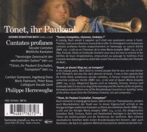 Vista 2 de Bach Tonet, ihr Pauken! Cantatas Bwv 214 & 207