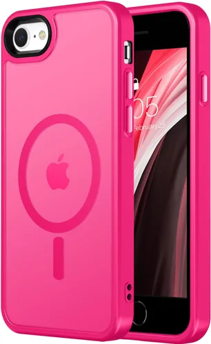 Vista 33 de Vooii Funda para iPhone SE 3ª/2ª/2020 con Magnético, Funda iPhone 8/7 [Compatible con Magsafe] [Diseño Integrado] Sensación de Agarre Cómoda Delgada