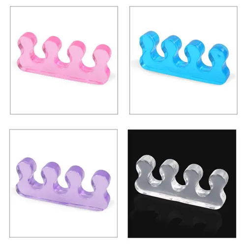Vista 3 de 4 pares de estiradores de dedos de gel y separador de dedos, separador de dedos de uñas suave separador separador para pedicura manicura arte de uñas