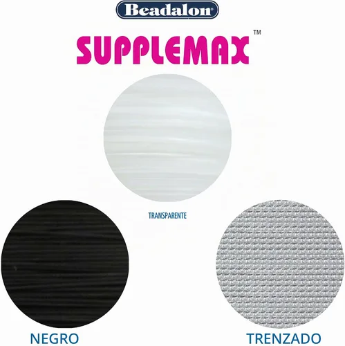 Vista 3 de Beadalon Hilo para cuentas SuppleMax, transparente, 0.01 in / .006 pulgadas