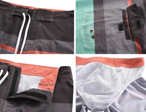 Vista 4 de Nonwe Pantalones cortos deportivos para hombre de secado rápido con forro